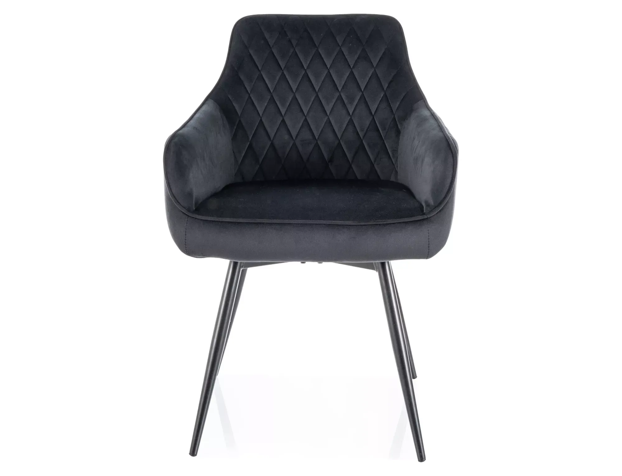 Krzesło MARLO VELVET czarny stelaż, czarny BLUVEL 19 - MARLOVCC