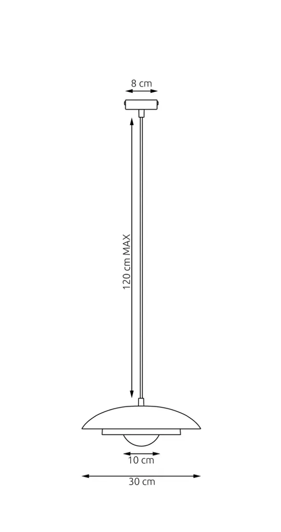 Lampa sufitowa metalowa SKIN 1 WH pomarańczowa - 1606/1