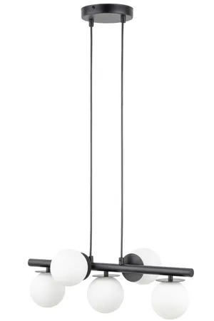 Lampa wisząca AVOLA 5 biało-czarna