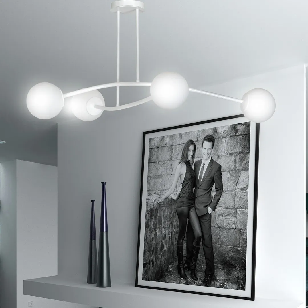 Lampa wisząca HALLDOR 4 biała — zdjęcie 5