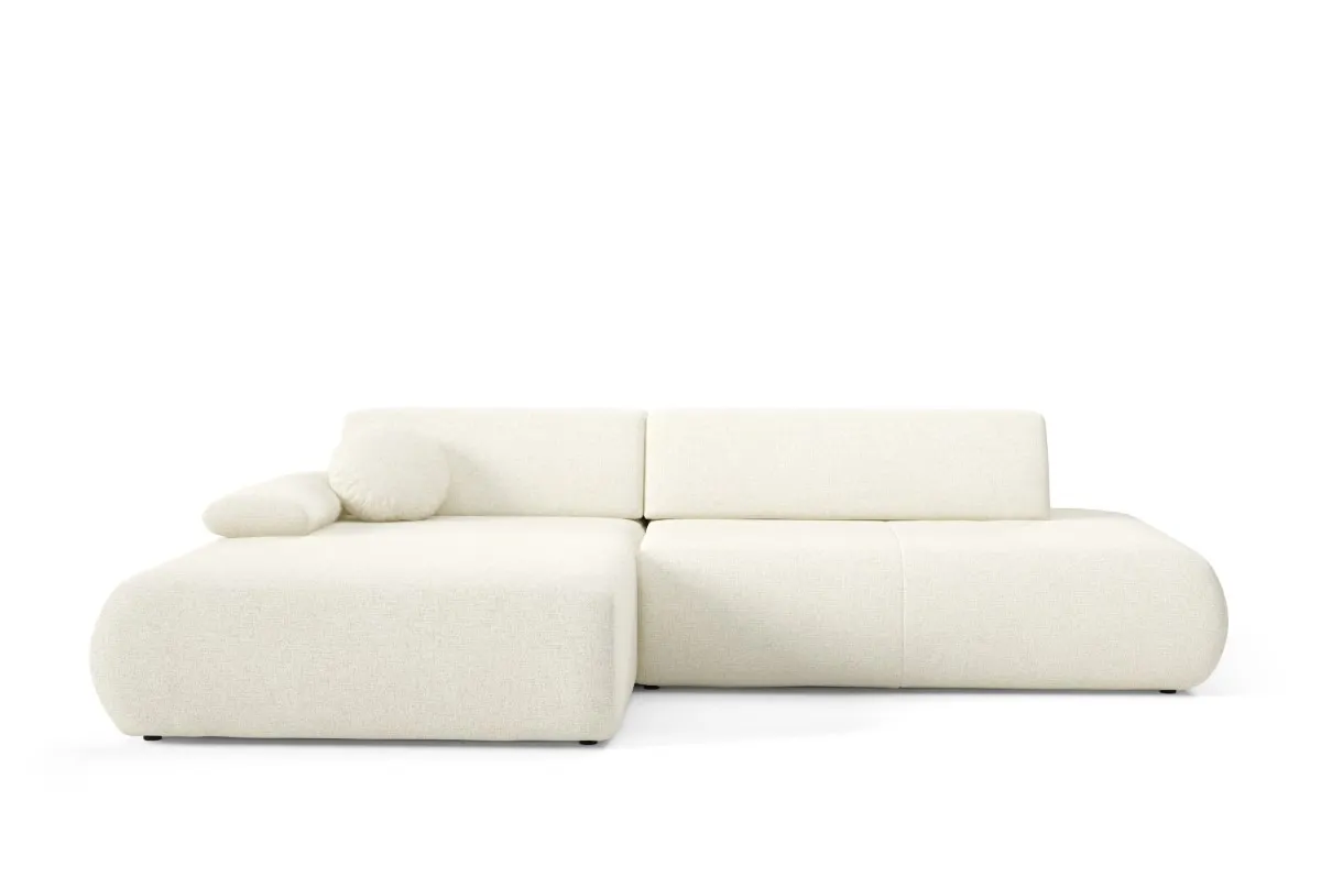 Narożnik rozkładany z pojemnikiem PUENTE 286 cm lewostronny kremowy - PUENTE_NAR_PUENTE03_L