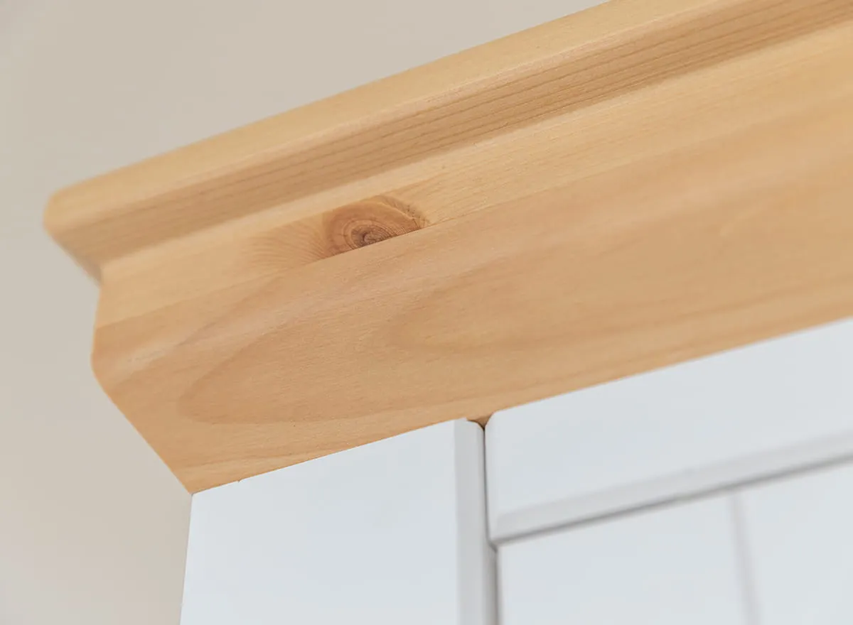 Witryna MARONE ELITE 4-drzwiowa z szufladą - biały, złocisty - PLMEL02