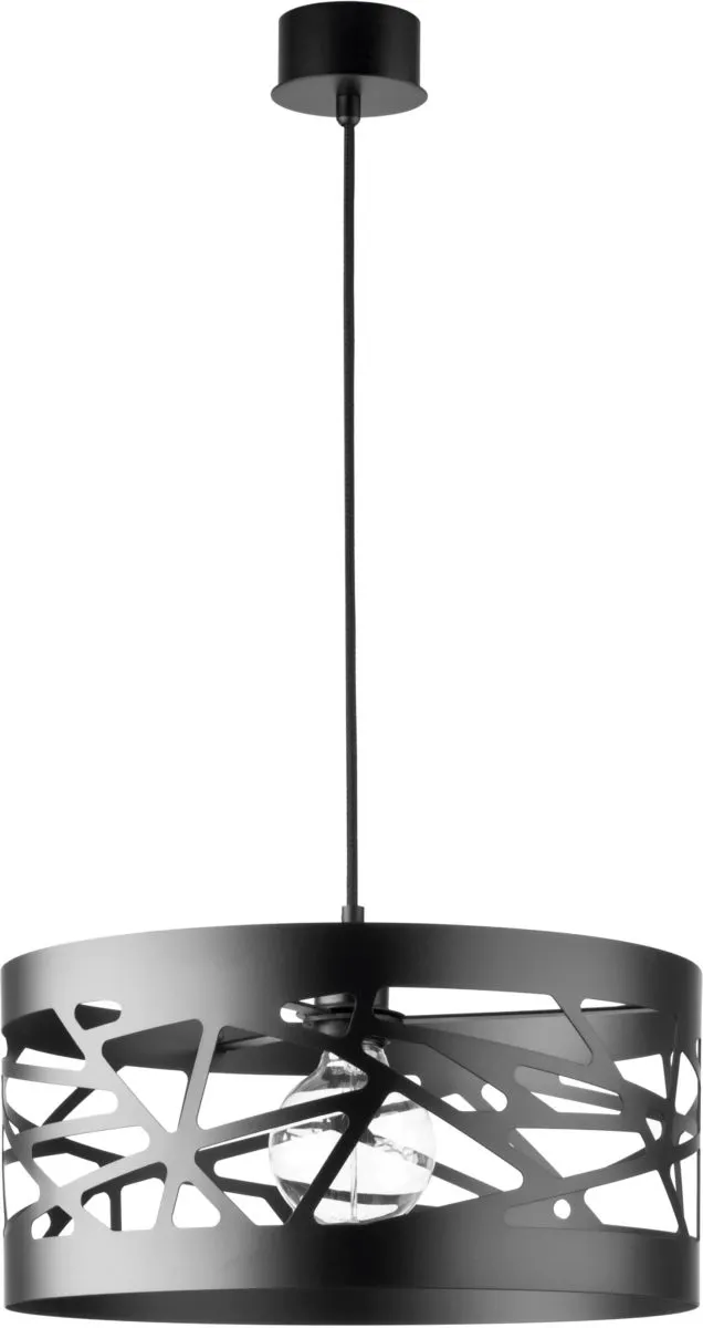 Lampa wisząca ażurowa MODUŁ FREZ L czarna