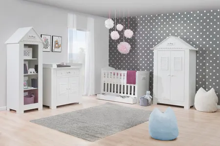 Szafa 2-drzwiowa z daszkiem MARSYLIA 184x107 biała - PIN_019-041-110