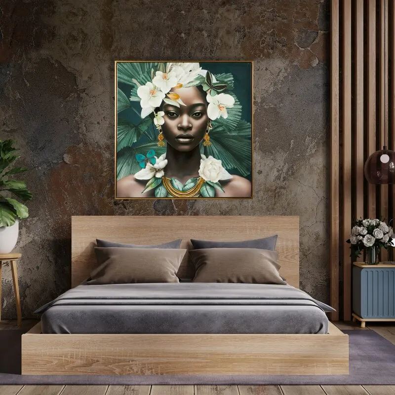 OBRAZ 596 80 X 80 CM CIEMNOZIELONY - EU_436058