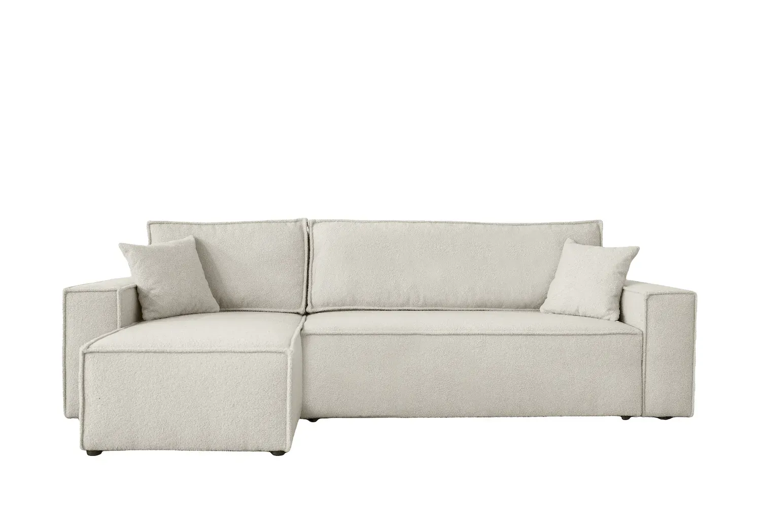 Narożnik uniwersalny KARL L 244cm rozkładany boucle tkanina Quelle 02 ecru - NAROZNIK_KARL_QUELLE02