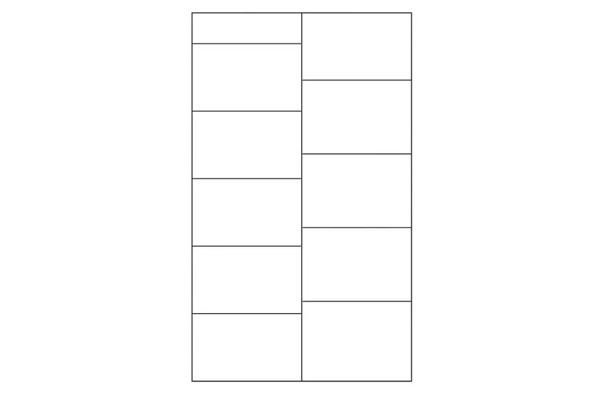 Witryna PORTI 12 2-drzwiowa drewniana dąb czekoladowy czarna 198x95x42cm - TH-100-0852