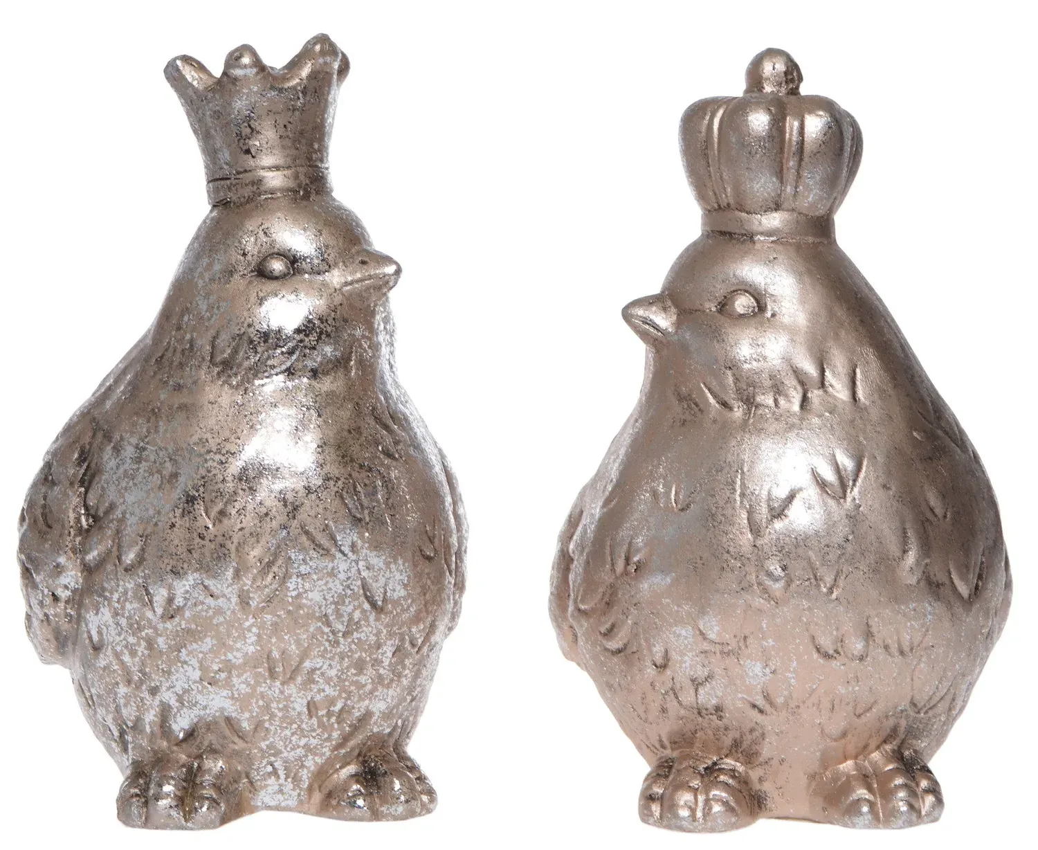 Ptaszek ceramiczny Z KORONĄ 2 sztuki miedziane