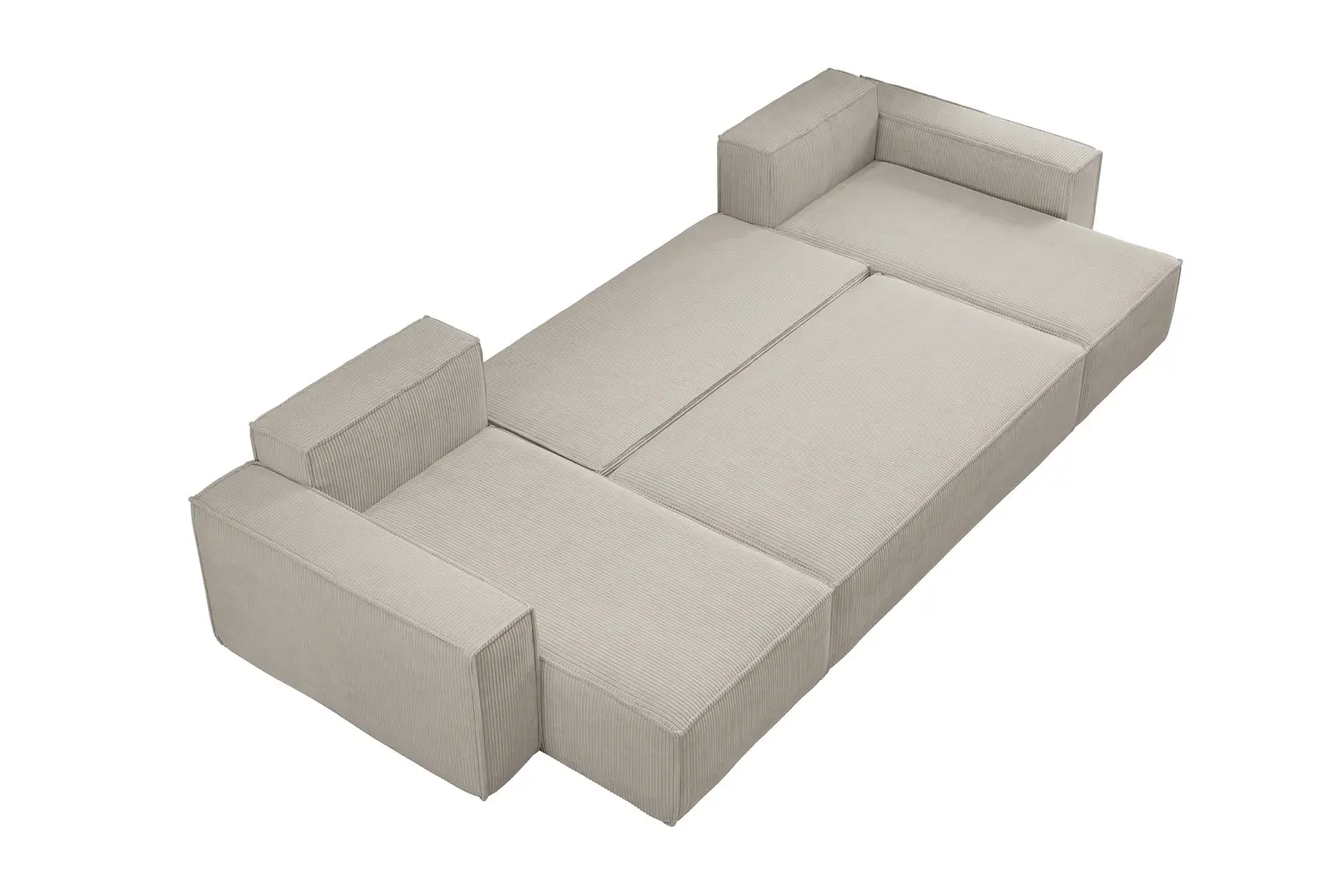 Narożnik uniwersalny KARL U rozkładany tkanina Poso 100 waniliowy - NAROZNIK_KARL_U_POSO100