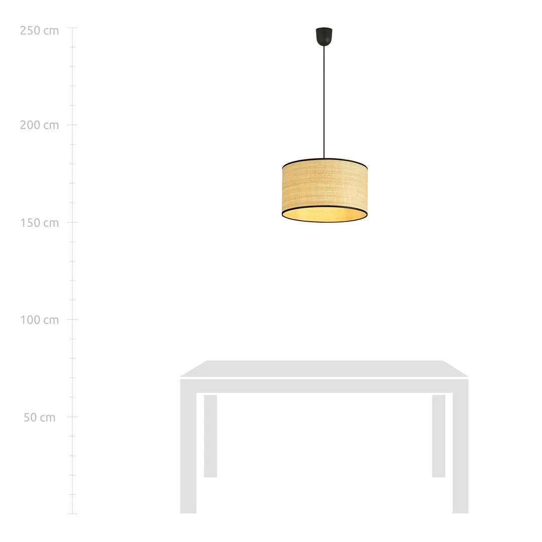 Lampa wisząca ASTON 1 czarny brązowy — zdjęcie 7