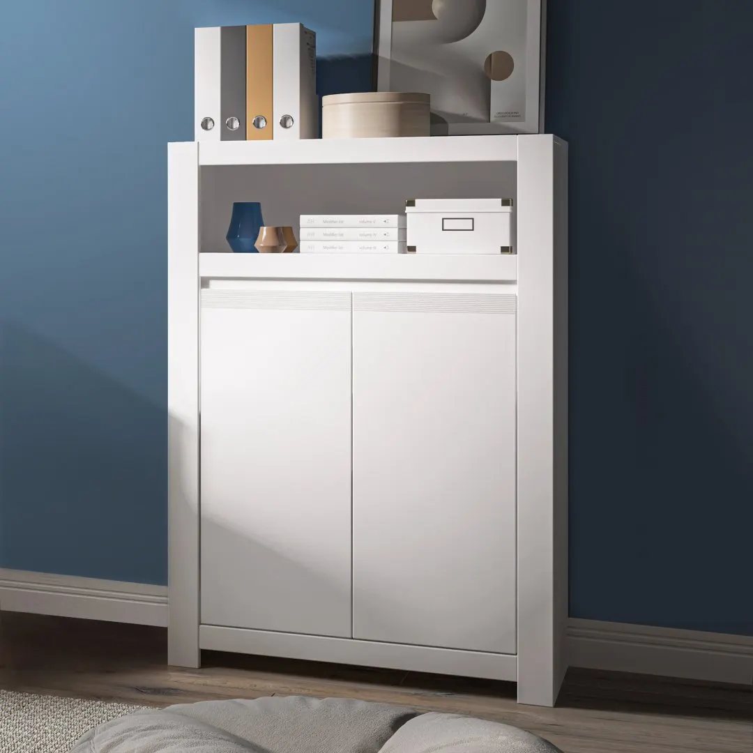 Komoda wysoka 2-drzwiowa NOVI NVIK02 Biały - 6000000007882