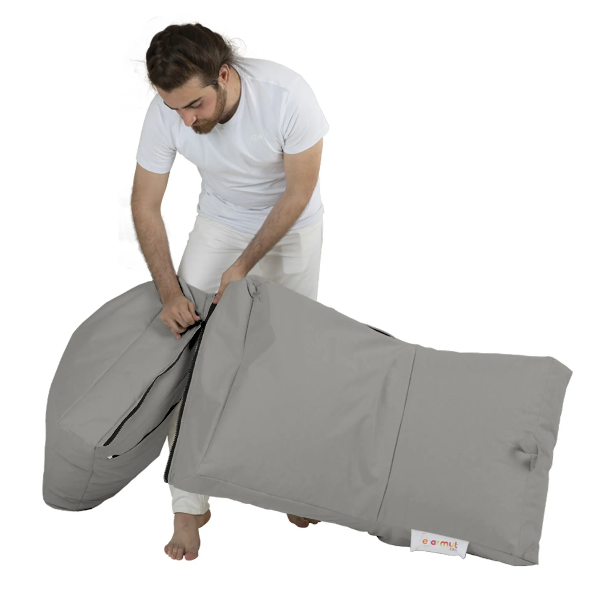 Pufa ogrodowa poducha SIESTA BED szary - ASI_248FRN1209