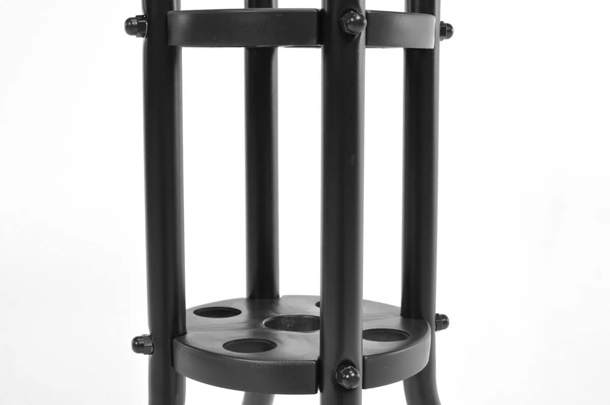 Stolik ogrodowy okrągły CAPRI 80 cm szklany czarny - FE5906948126817