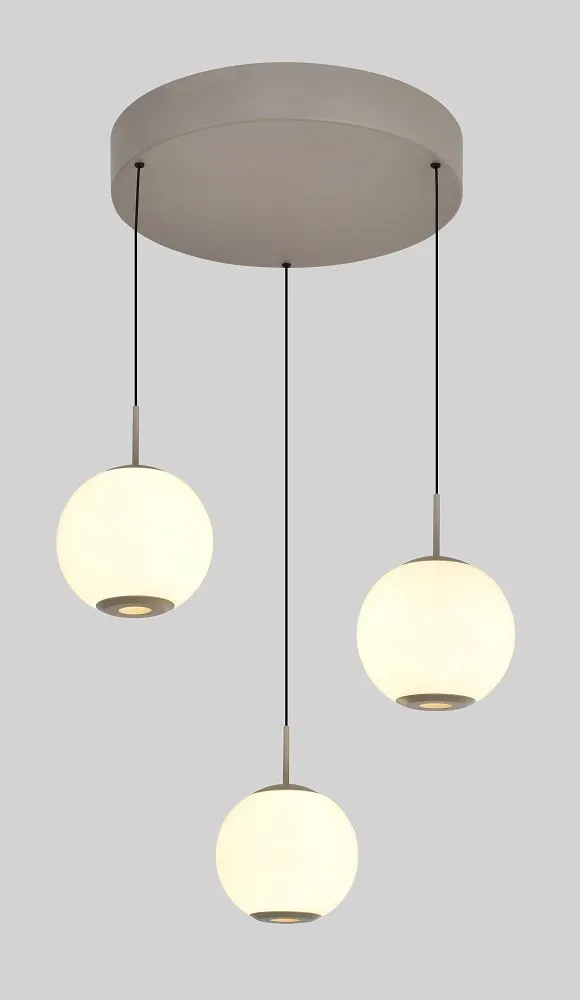Lampa wisząca LUBERON trójka okrągła LED kaszmirowa — zdjęcie 3