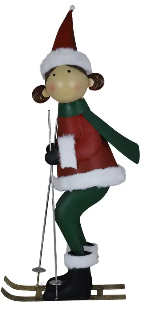 DZIEWCZYNKA metalowa na nartach 9075 DZIEWCZYNKA metalowa na nartach 9075