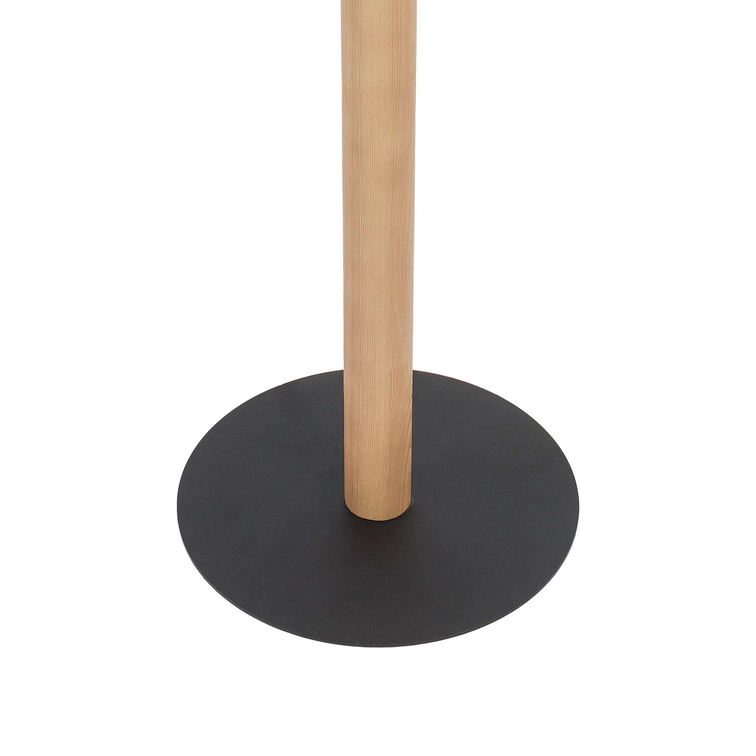 Lampa podłogowa ROLLO LED 15W jasne sosnowe drewno na czarnej okrągłej podstawie 140x30cm - TK_1409