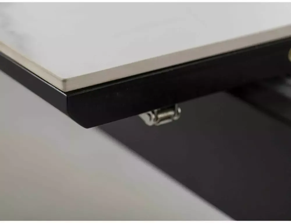 Stół rozkładany LOGAN CERAMIC 90x160(200) biały efekt marmuru - LOGANBC160