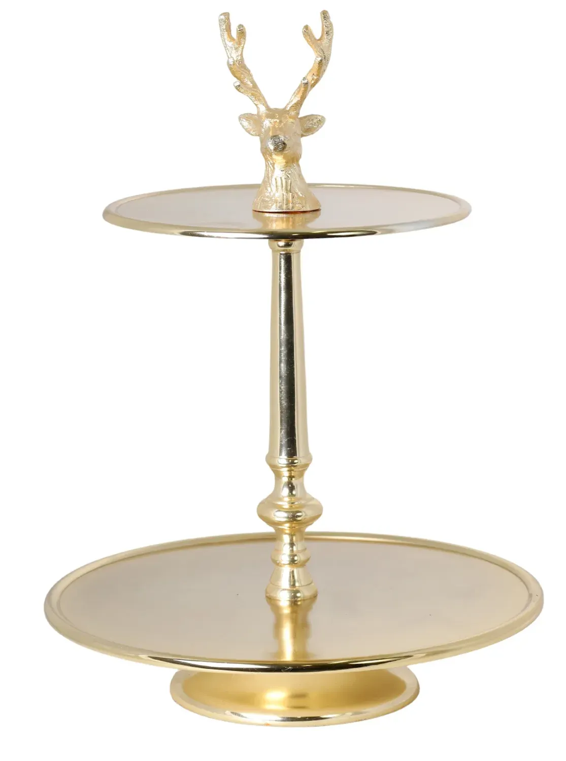 Patera metalowa Z RENIFEREM złota Patera metalowa Z RENIFEREM złota