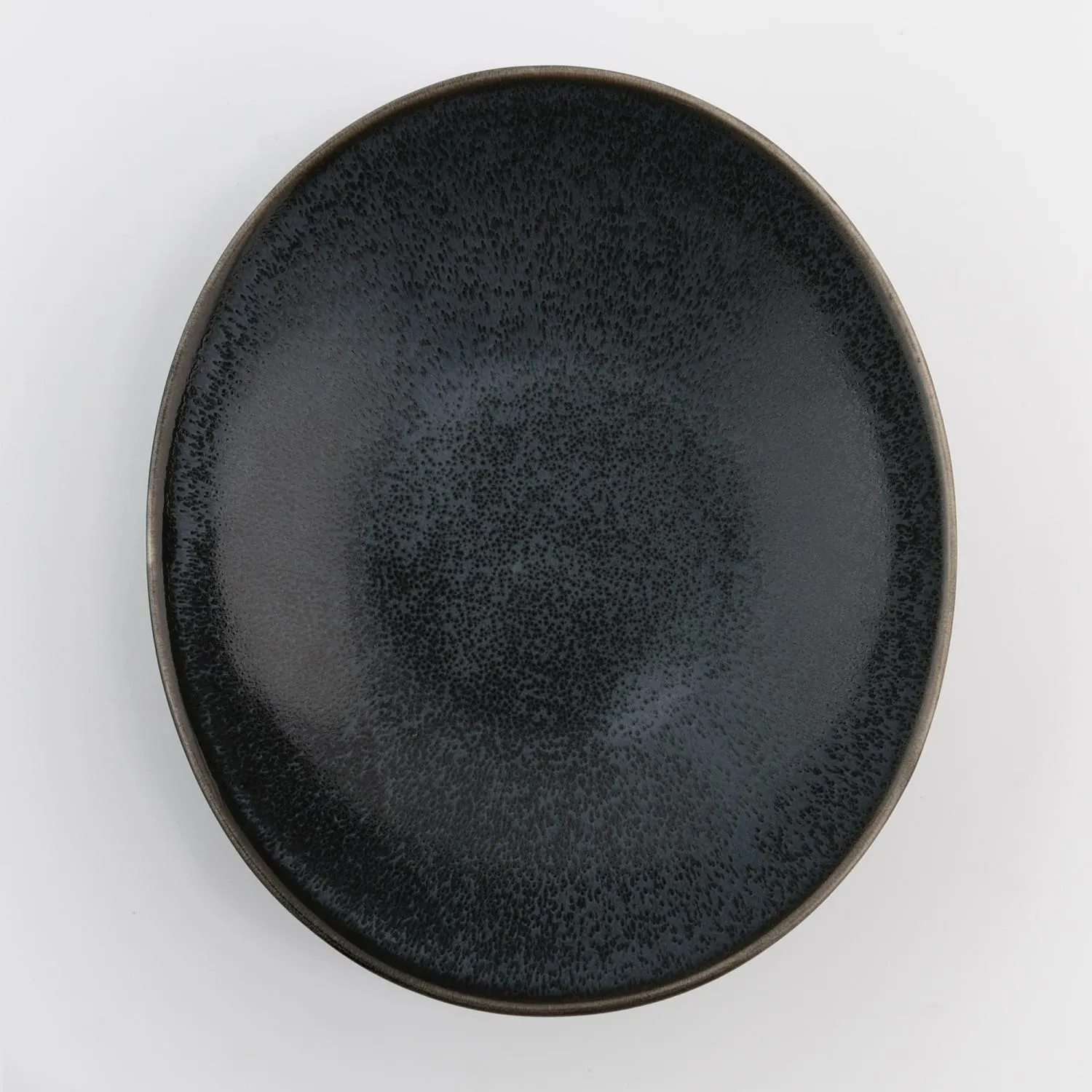 image talerz, czarny, ceramiczny, matowy, wzór kropkowany