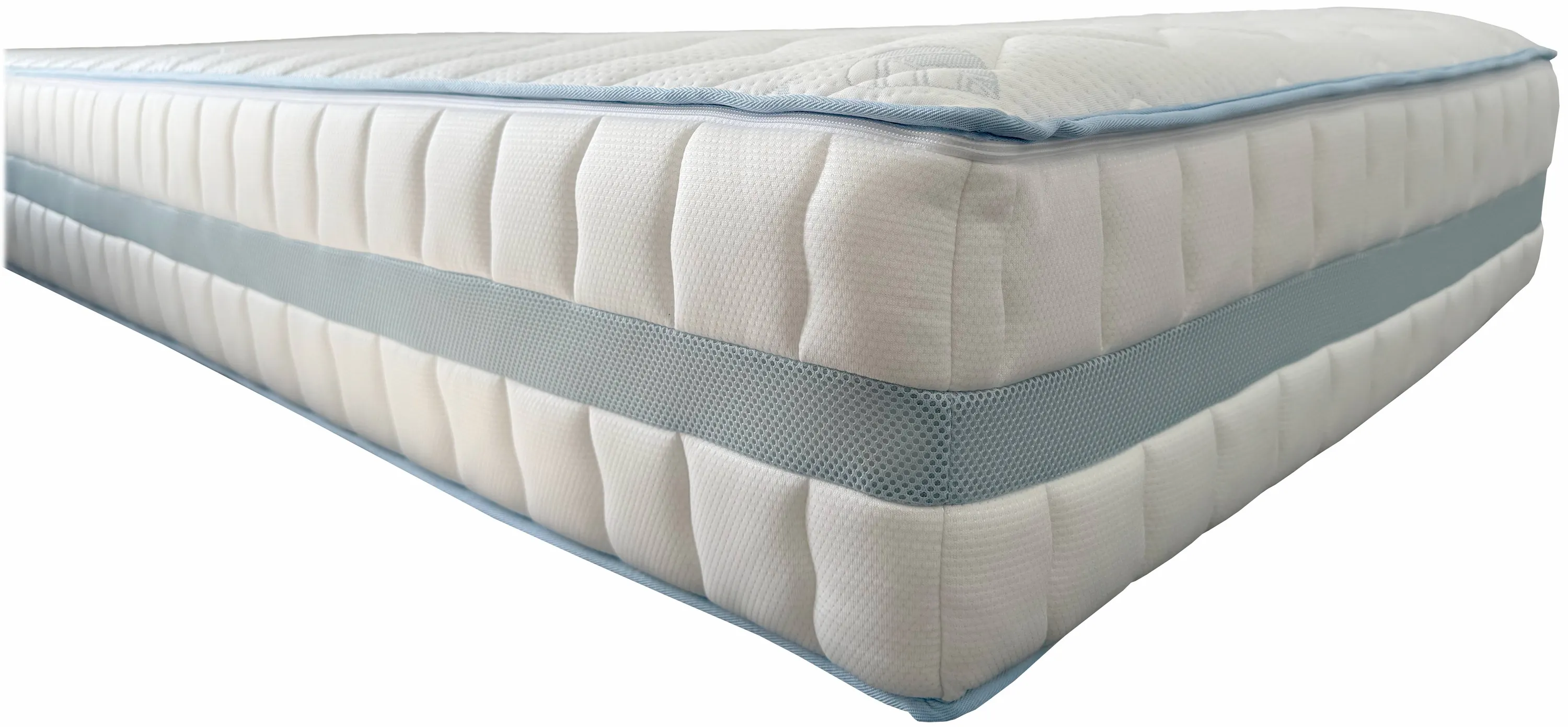 Materac piankowy 160x200 FLUFFY 7-strefowy VISCO/HR Tencel Blue - FLUFFY160