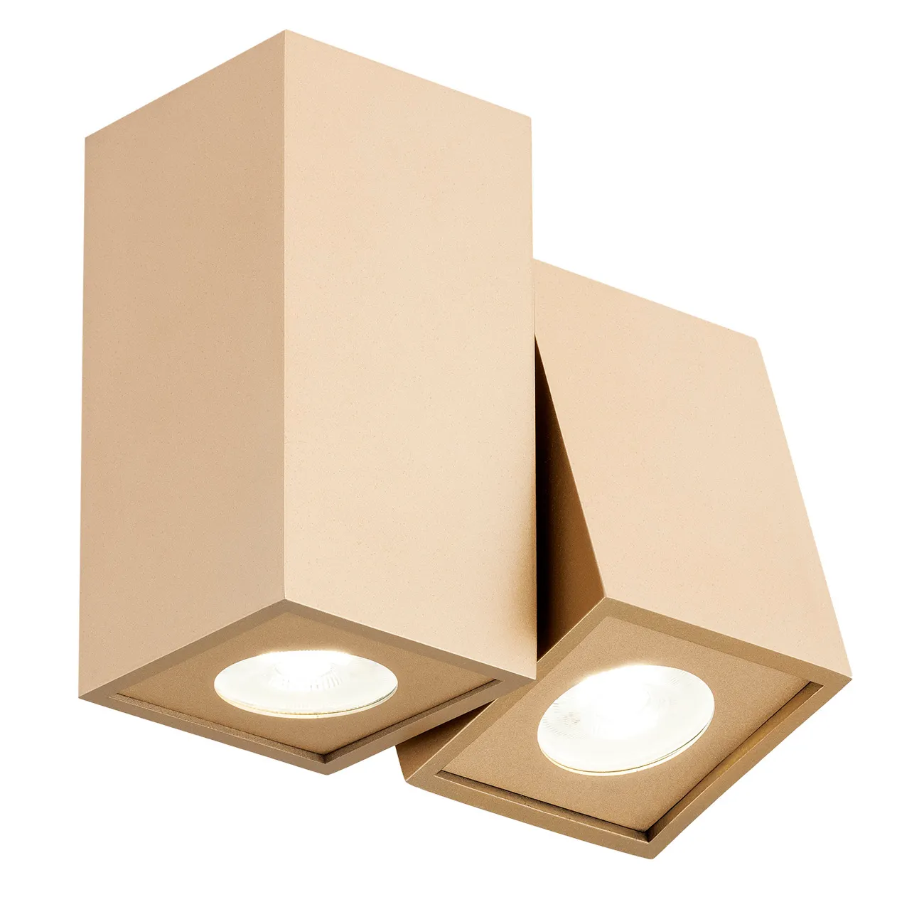 Plafon MORTIMER drewniany podwójny złoty - 7175