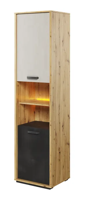 Szafka LED Qubic QB-04 dąb artisan Szafa, Szafka, Meble