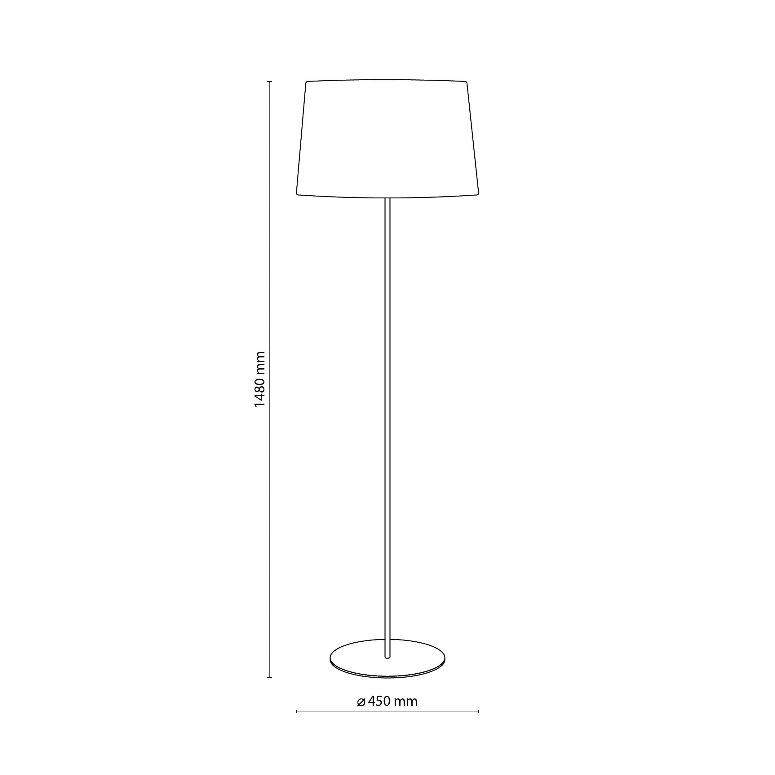 Lampa podłogowa MAJA biała 148x45cm - TK_2919