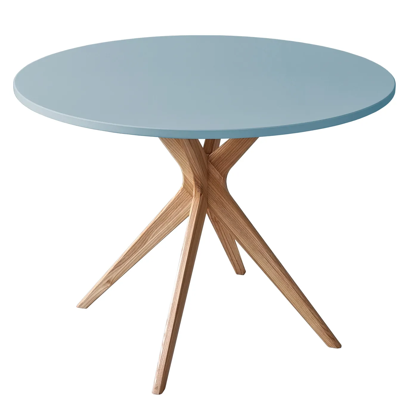 Stół okrągły JUBI BOLD 100cm niebieski naturalny