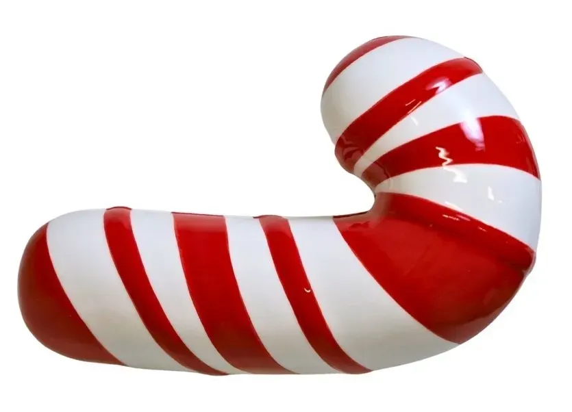 Puzderko ceramiczne LASKA CUKROWA paski biało-czerwona