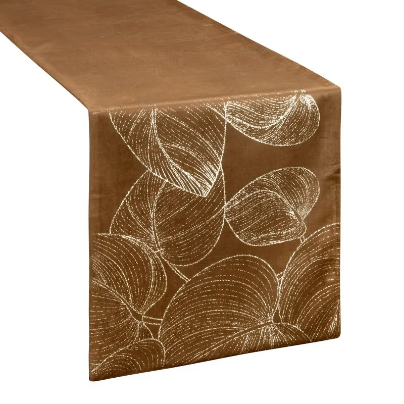 OBRUS BLINK 16 35 X 220 CM BRĄZOWY - EU_390132