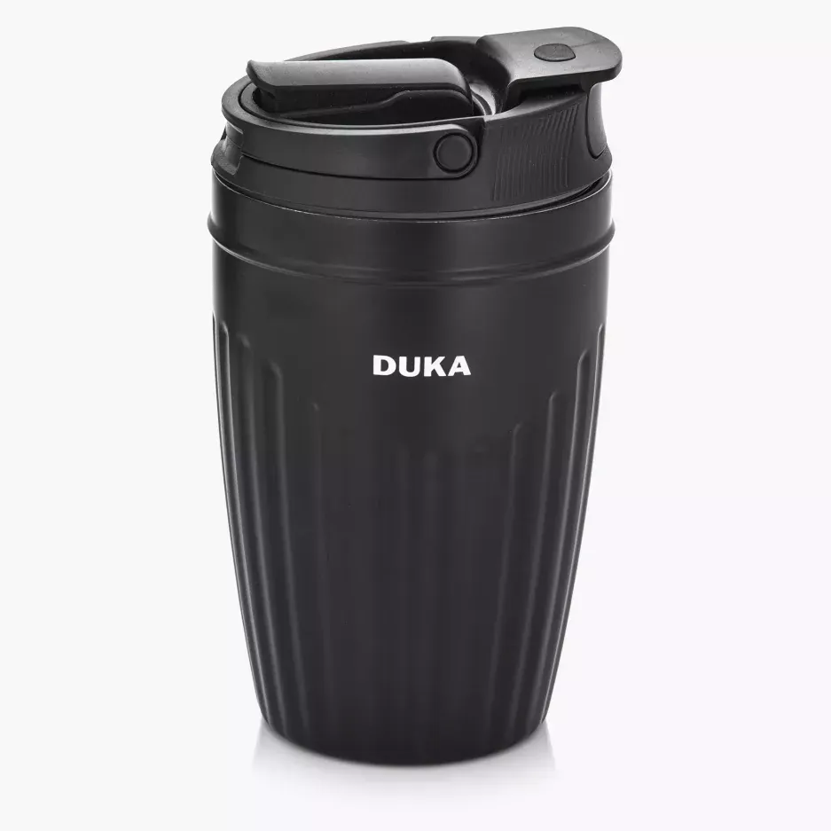 Kubek termiczny 2w1 DUKA RESA 350 ml czarny