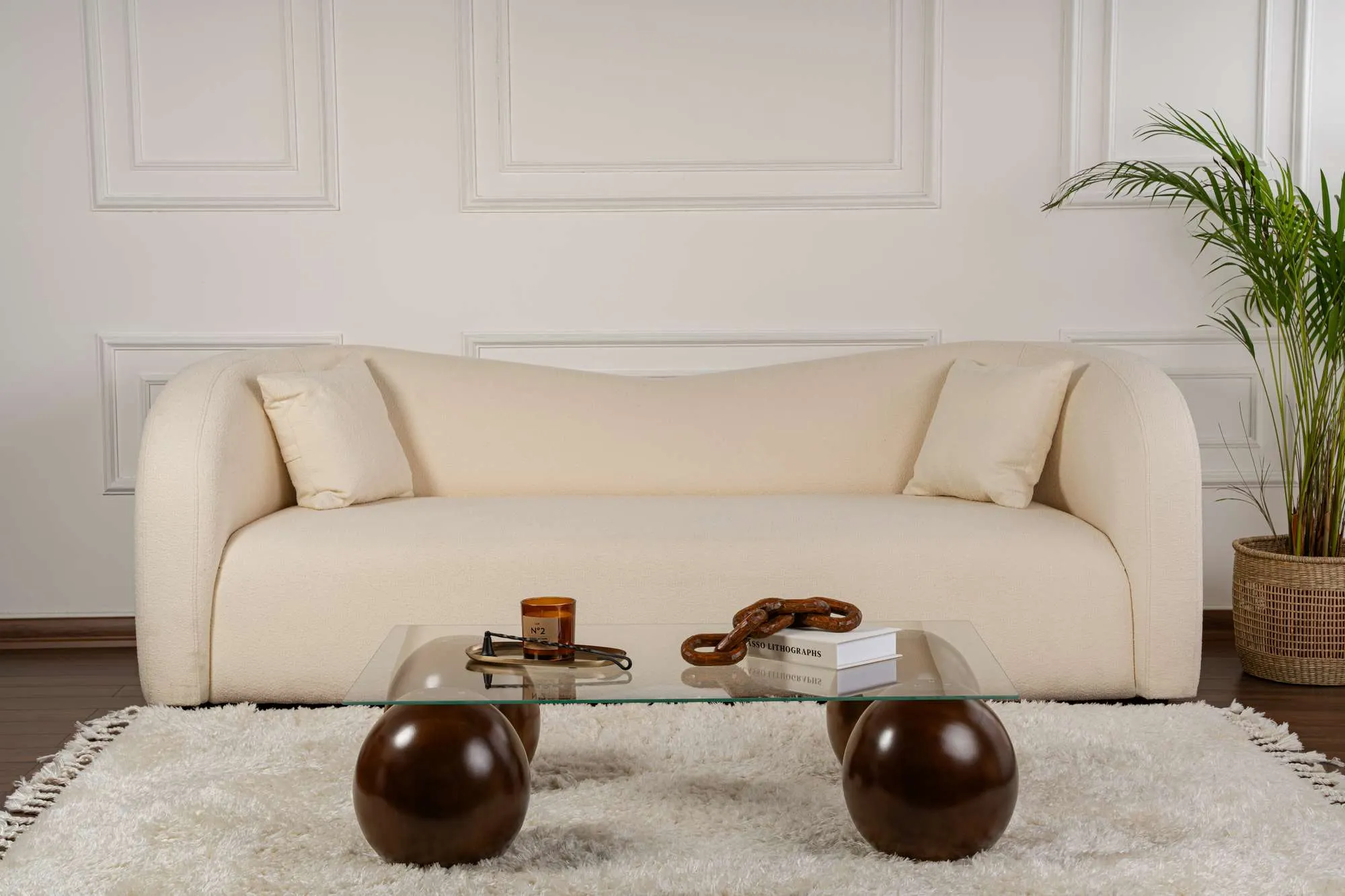 Stolik kawowy SERA 75x110 cm orzech transparentny - ASI_857NRD1138