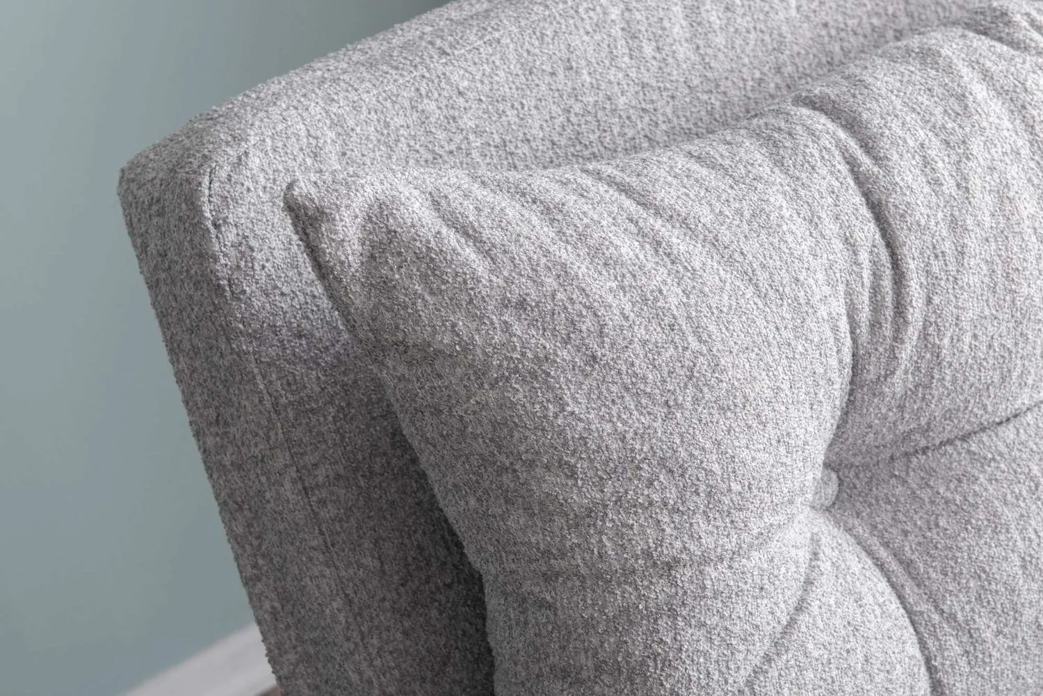 Fotel z funkcją spania SANDO tkanina Teddy jasnoszara - ASI_859FTN2835