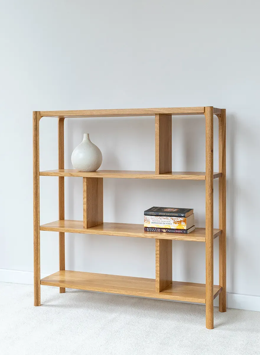 Regał dębowy duży CAMPI dąb olejowany - KULCA07