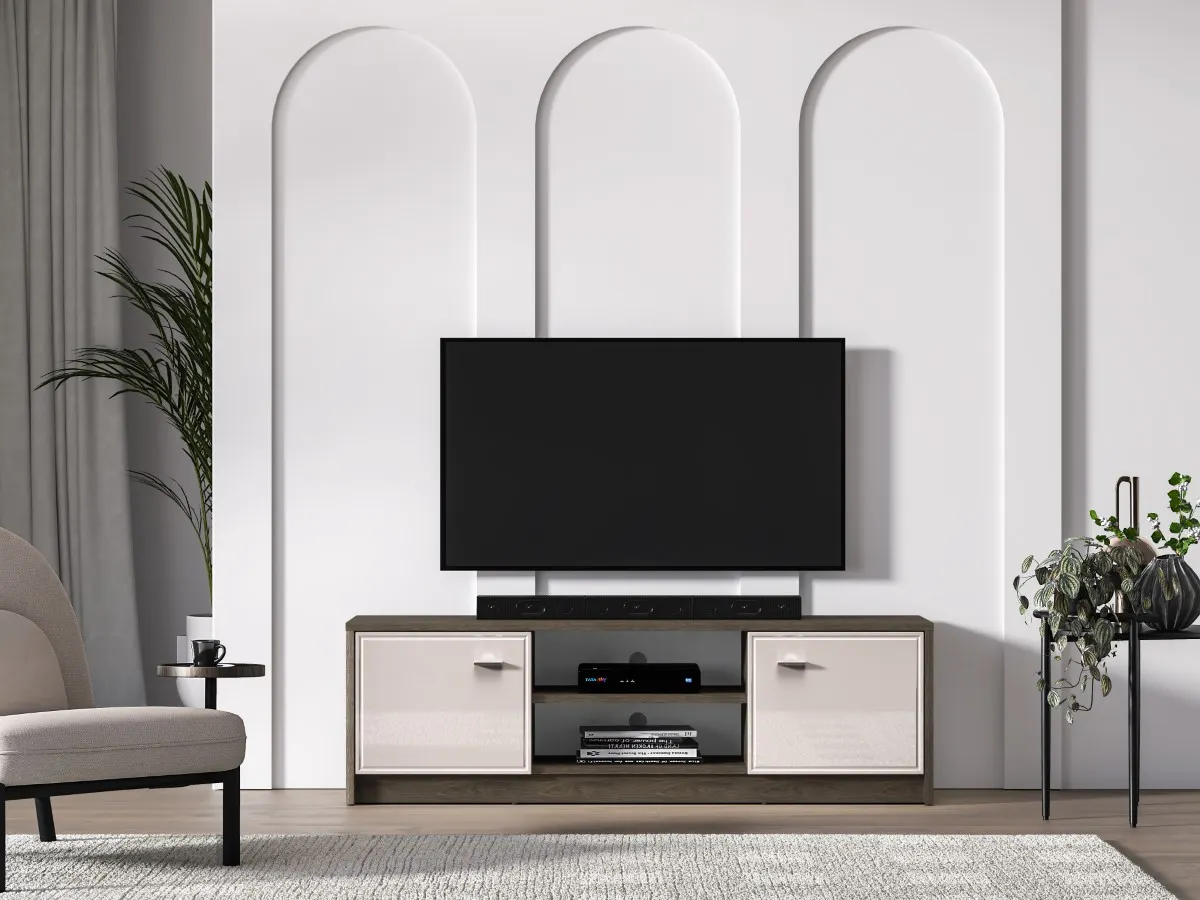 Szafka RTV 2-drzwiowa AVANTE 160 cm kaszmir dąb Windmill - 1AVAN06-001