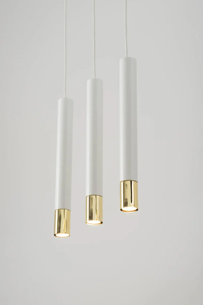 Lampa wisząca SOPEL GRAND 3 biało-złota - SI_33388