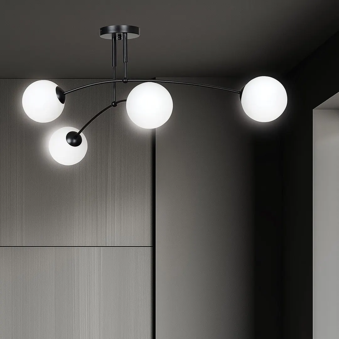 Lampa sufitowa PREGOS 4 czarny biały — zdjęcie 3
