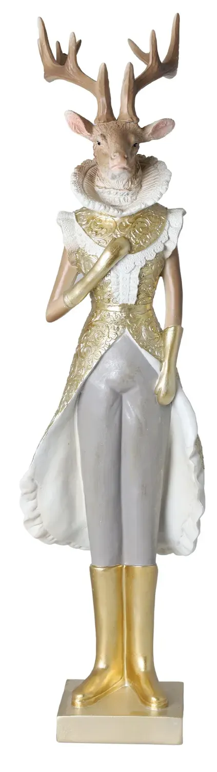 Figurka PANI RENIFER złoty