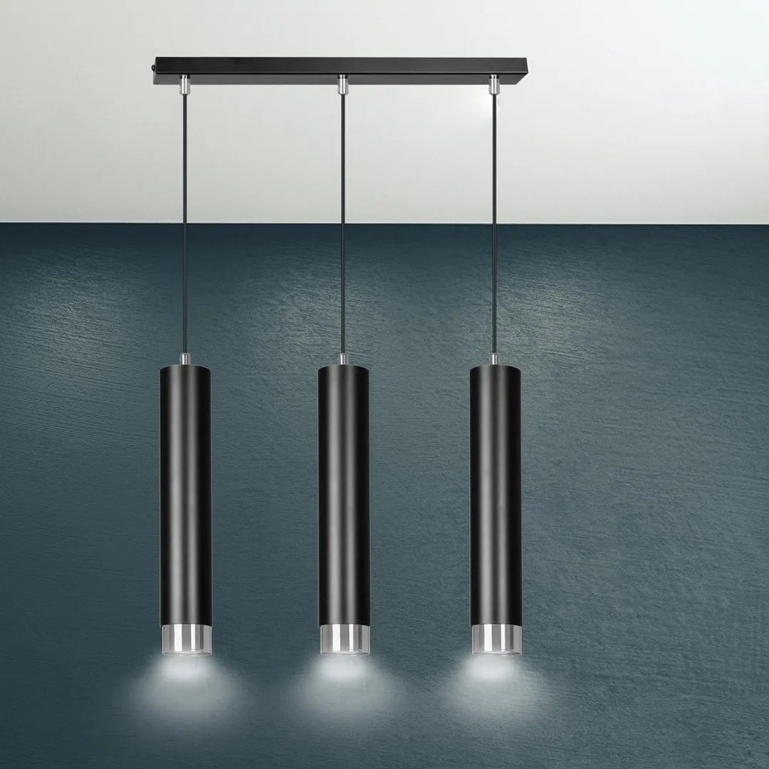 Lampa wisząca KIBO 3 czarny chrom — zdjęcie 7