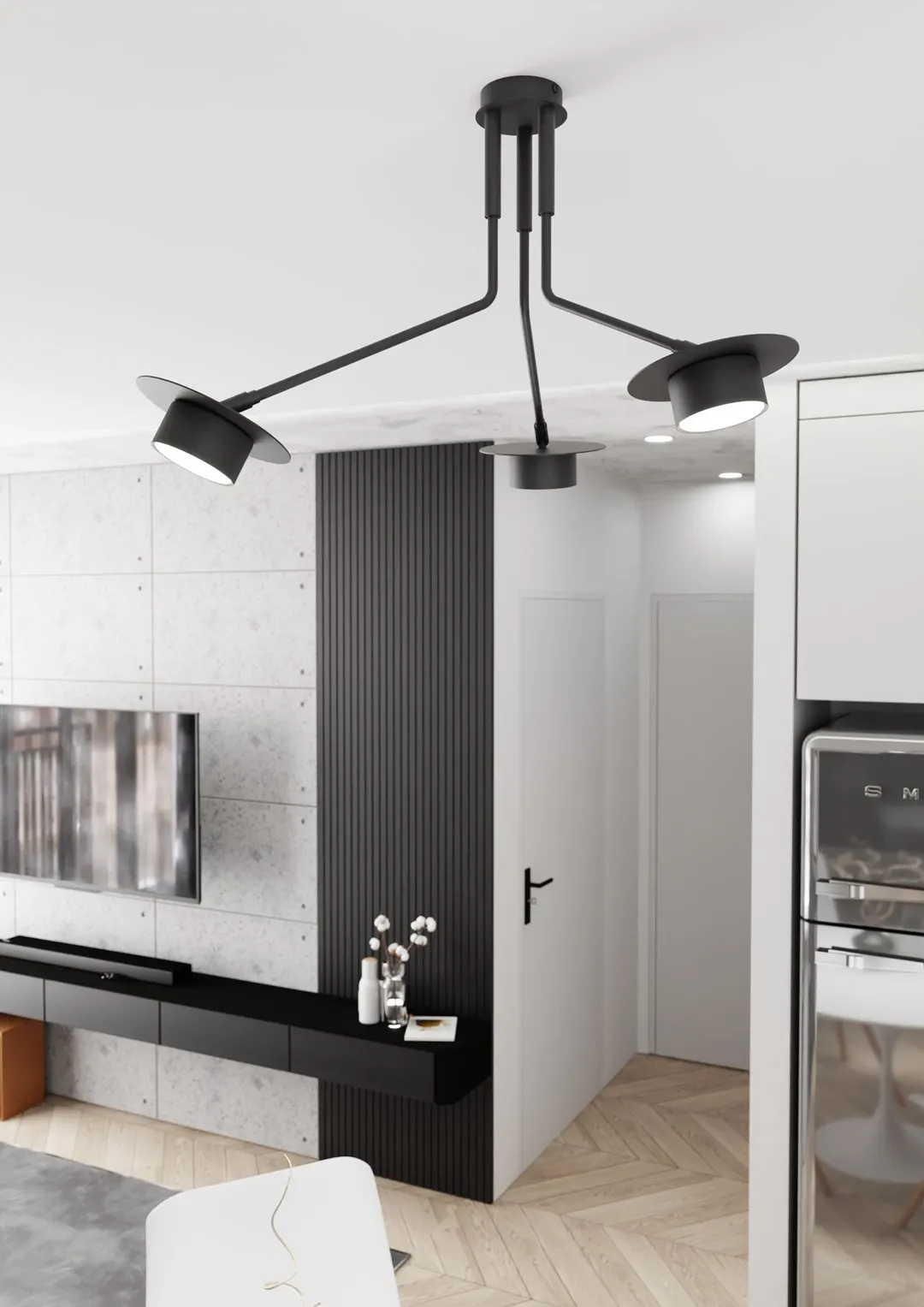 Lampa sufitowa MIZU 3 BL czarna — zdjęcie 3