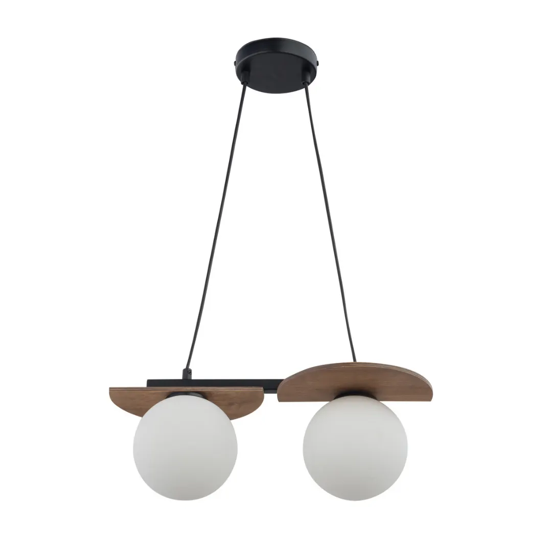 Lampa wisząca MIRROR 2 czarno-brązowa