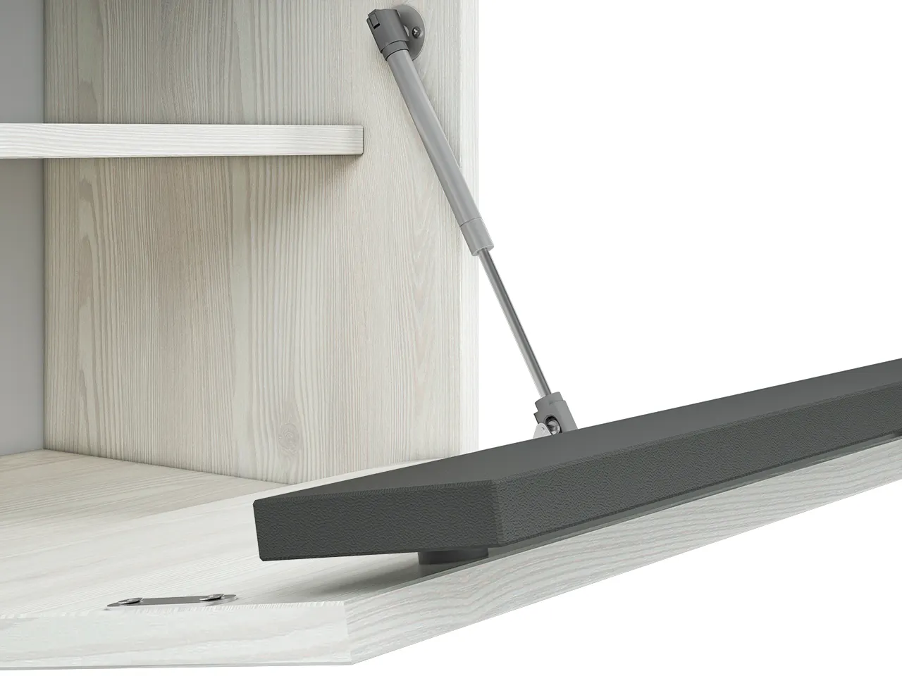 Szafka na buty z siedziskiem HYGA 01 sosna śnieżna, antracyt 50x47x34 — zdjęcie 6