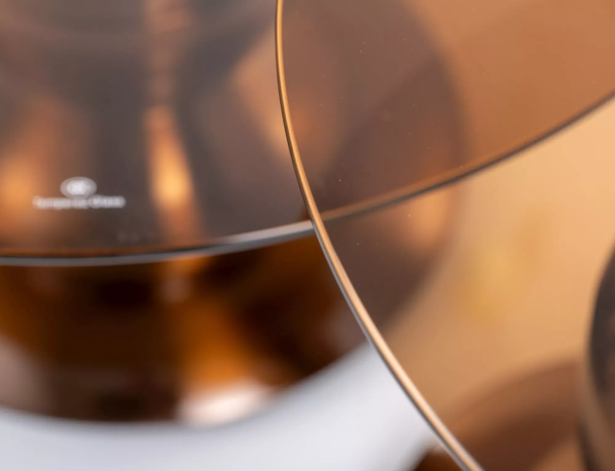 Stoliki kawowe CASSIE 2 sztuki transparentny brąz/miedziany - CASSIEBRTMI