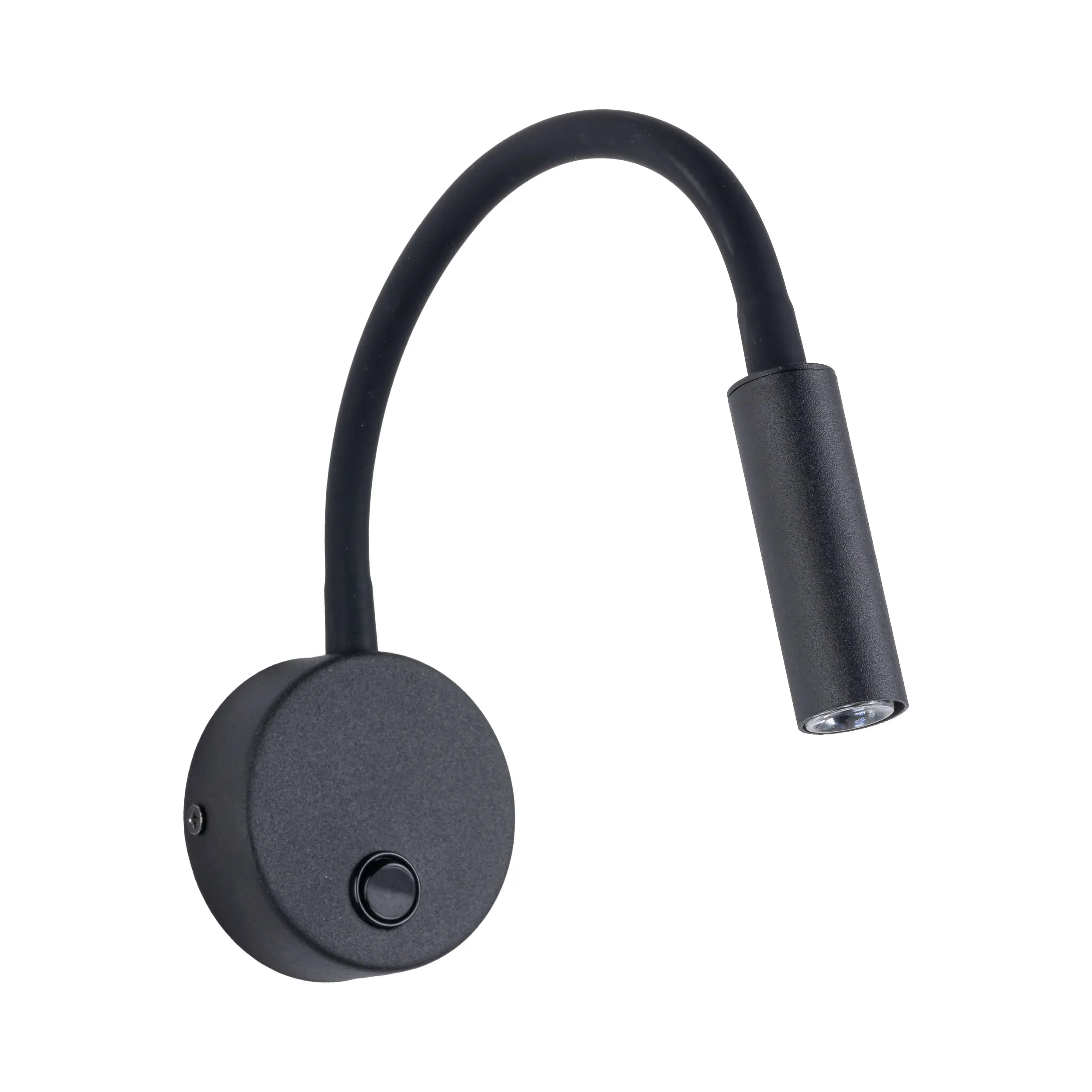 Kinkiet LAGOS czarna regulowana z włącznikiem 30x27cm