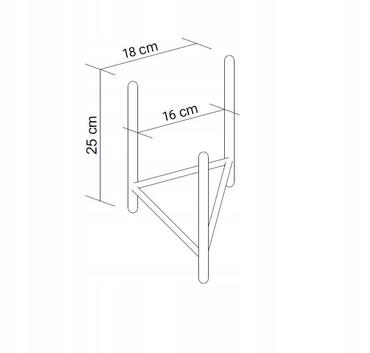 Kwietnik-stojak na donice metalowy DIJON S czarny - LD_TZ000003