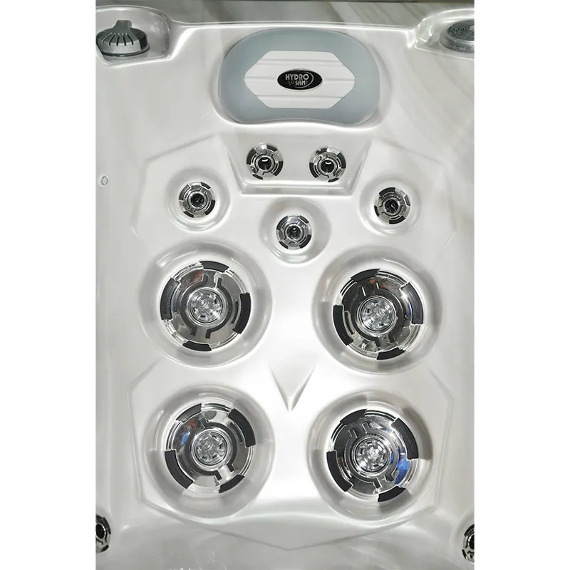 Jacuzzi ogrodowe 2-os. z hydromasażem SPA-749 200x135 cm biały/brązowy - HS_SPA749-3284