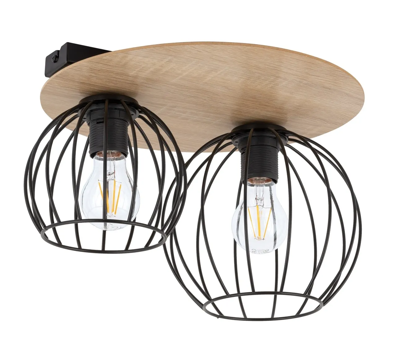 Lampa sufitowa/plafon CYBER 2 okrągły brązowo-czarny