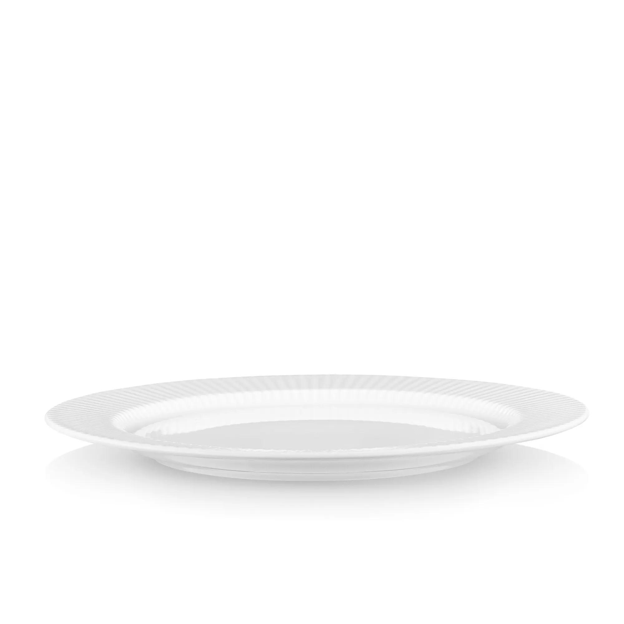 image talerz, ceramiczny, biały, zębate wykończenie, płaski