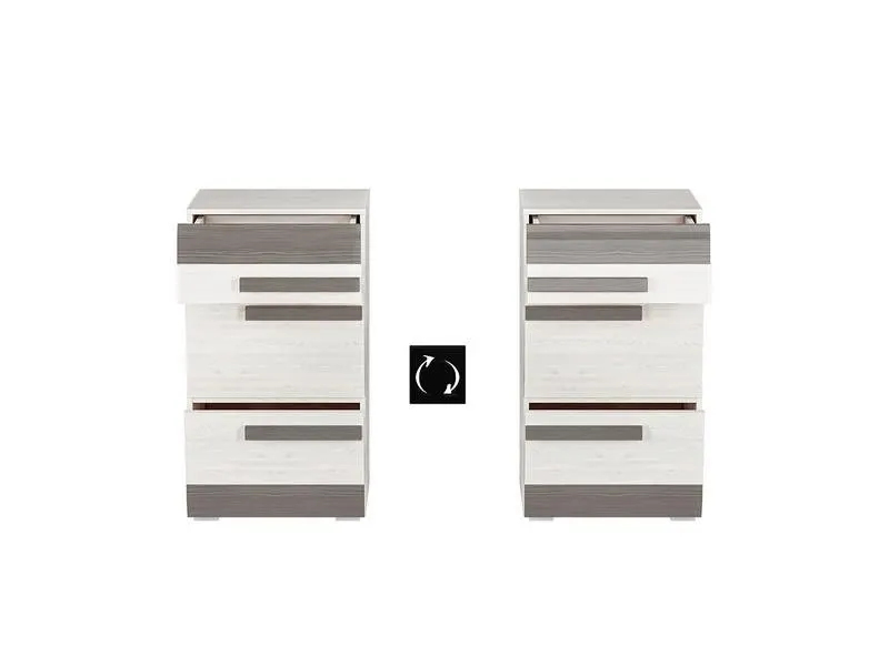 Szafka na buty z szufladą i 2 klapami BLANCO 20N sosna śnieżna - 1BLAN20N-001