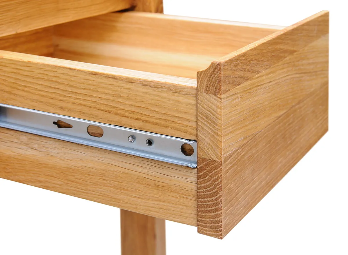 Stolik na kwiaty z szufladą i pólką dębowy Gialo 90x30x30 cm - 2SGIA02